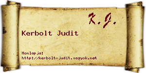 Kerbolt Judit névjegykártya